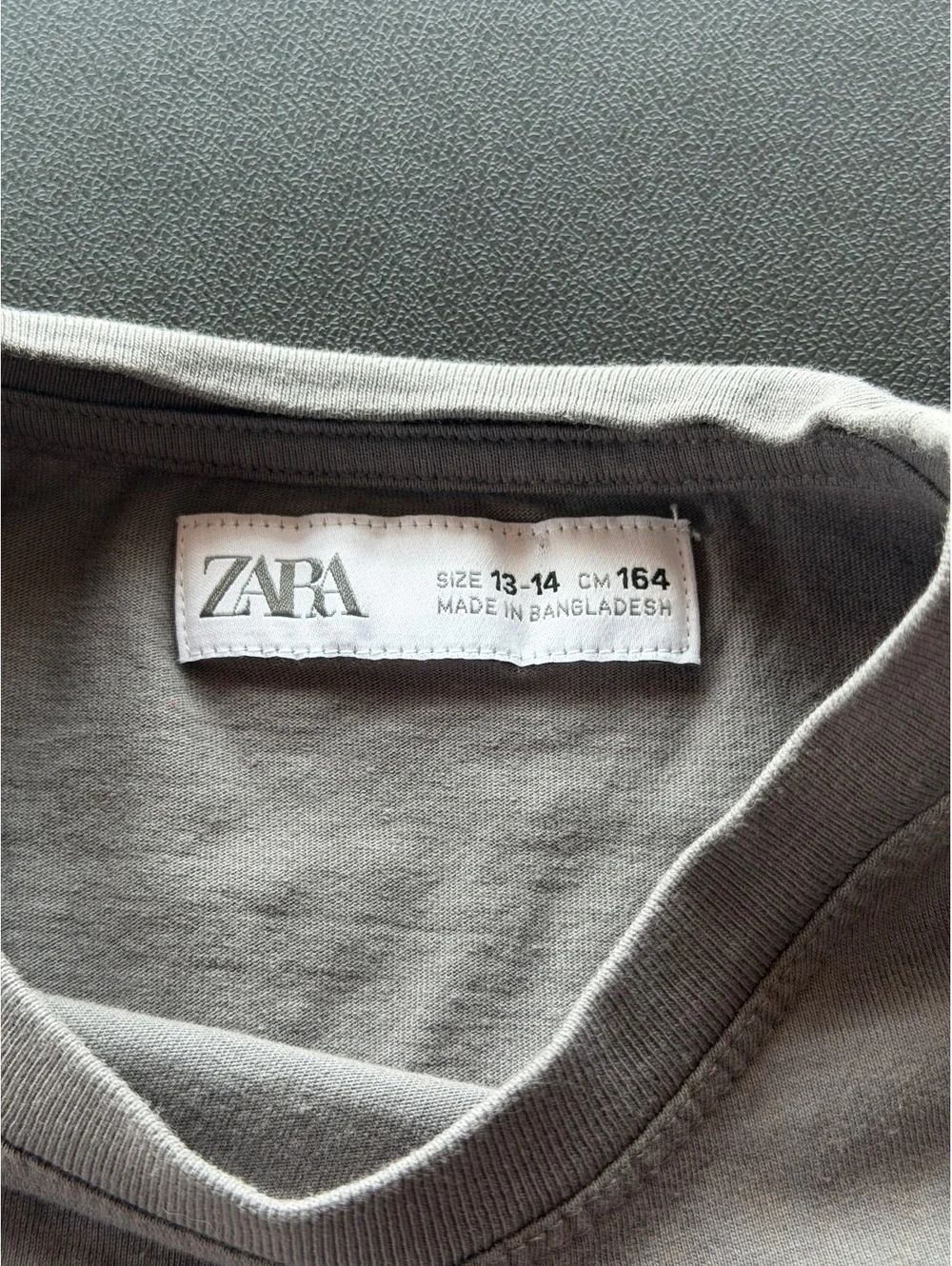 Zara Boys Graphic T Shirt 13-14 Gray Skateboard Long Sleeve Streetwear